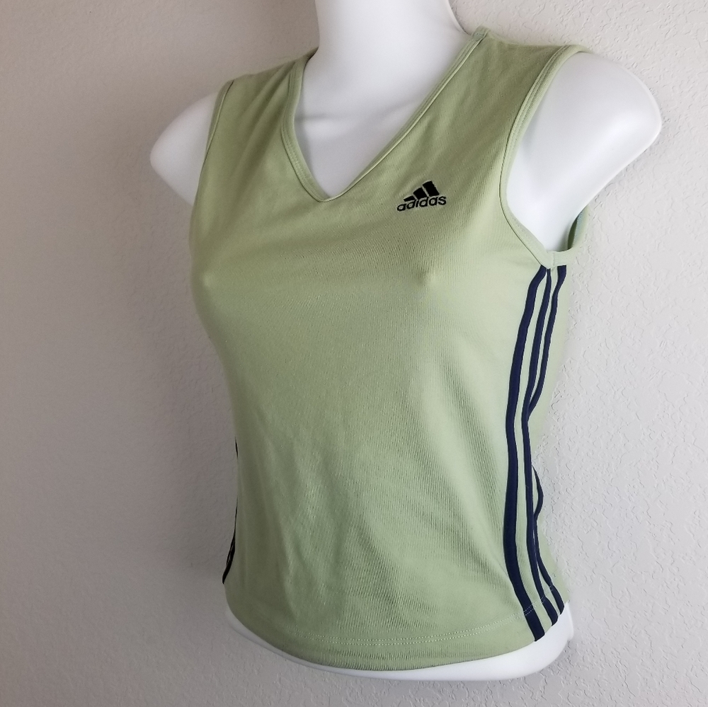Green and blue active Adidas top size small